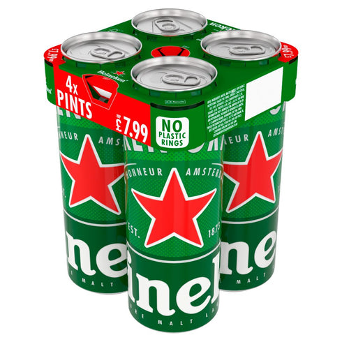 Heineken Premium Lager Beer Pint 4x568ml